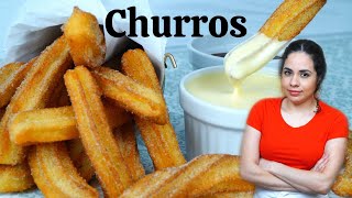 How to make DELICIOUS HOMEMADE CHURROS  Easy churro recipe [upl. by Marcell]