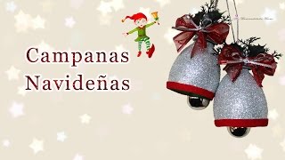 Campanas Navideñas con botellas pet [upl. by Ymmik]