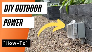 DIY Outdoor Outlet  How to install an outlet in your garden or yard [upl. by Soren]