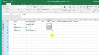 How to create a Frequency Distribution using basic Excel [upl. by Adlesirk499]