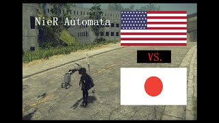 2B English Versus Japanese NieR Automata [upl. by Leotie]