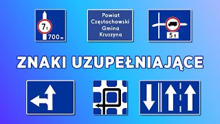 6  Znaki drogowe  Uzupełniające [upl. by Akiam]