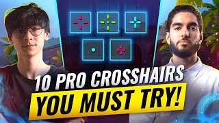 Want INSANE AIM Try These 10 PRO Crosshairs  Valorant [upl. by Janenna]