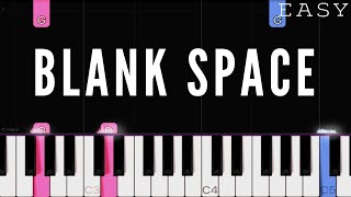 Taylor Swift  Blank Space  EASY Piano Tutorial [upl. by Koenraad385]