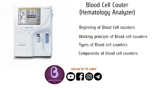 Blood Cell Counters  Hematology analyzer  Biomedical Engineers TV [upl. by Yme853]