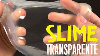 SLIME TRANSPARENTE  Receta sin borax almidon detergente [upl. by Chaille]