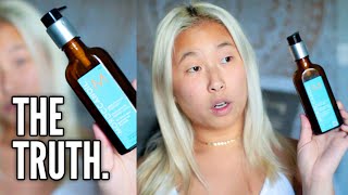 The Truth About Moroccan Oil  Hair Treatment Product REVIEW [upl. by Ynatil]