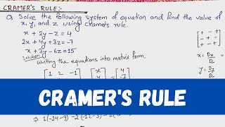 Cramers rule  Cramers rule examples [upl. by Ion]