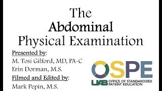 The GIAbdominal Physical Examination [upl. by Atteragram]