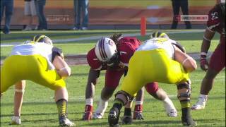 Jadeveon Clowney Hit vs Michigan  Outback Bowl [upl. by Berard999]