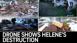 Drone Footage Shows Hurricane Helenes Destruction [upl. by Cristin263]