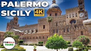 Palermo Sicily Walking Tour  With Captions  4K [upl. by Akinehs]