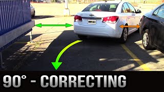 90 degrees Parking  How to Correct Yourself [upl. by Gussi376]