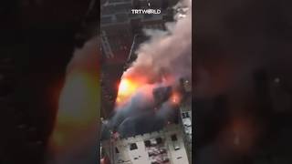 Fire devours NYC apartment building [upl. by Lodovico256]