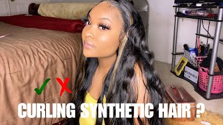 HOW TO CURL SYNTHETIC HAIR  ft Organique Hair [upl. by Elleiad]