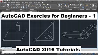 AutoCAD 2016 2D Drawing for Beginners  1 [upl. by Bitthia]