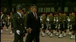 The Reagans Arrival at Tempelhof Airport in Berlin on June 12 1987 [upl. by Einnob]