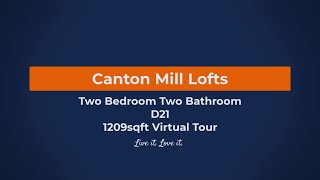 Georgia Apartments Canton Mill Lofts D21 1209sqft Virtual Tour [upl. by Bushore601]