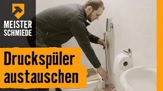 Druckspüler austauschen  HORNBACH Meisterschmiede [upl. by Neelrac697]