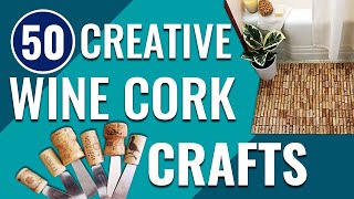 50 Creative Wine Cork Crafts  DIY Ideas for Leftover Corks [upl. by Kella]