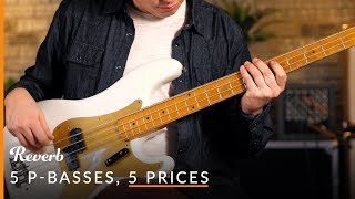 5 Precision Basses 5 Prices Whats the Difference  Reverb [upl. by Ecnedurp]