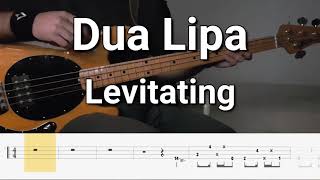 Dua Lipa  Levitating Bass Cover Tabs [upl. by Vicky]