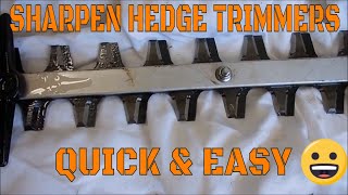 How To Sharpen and Clean Hedge Trimmer Blades The Easy Way [upl. by Aissac]