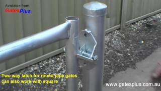 Gate Latch 2 way for round pipe and square [upl. by Nysa151]