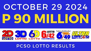 Lotto Result Today 9pm October 29 2024 PCSO [upl. by Adachi]