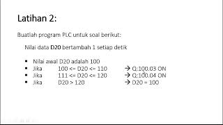 PLC OMRON CXProgrammer Compare Instruction [upl. by Alil]