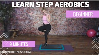 LEARN BASIC STEP AEROBICS  Beginner Step Choreography  Easy Step class [upl. by Holman657]