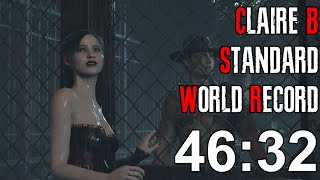 Resident Evil 2 Remake  Claire B Speedrun World Record  4632 [upl. by Ahsema186]