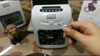 How to change the time Bundy Clock CA100 [upl. by Gusba484]