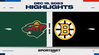 NHL Highlights  Wild vs Bruins  December 19 2023 [upl. by Ainigriv242]