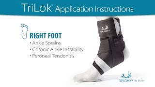 TriLok  RIGHT foot application for Ankle Sprains Chronic Ankle Instability or Peroneal Tendonitis [upl. by Brandon]