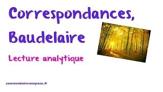 correspondances baudelaire analyse [upl. by Chrissa]