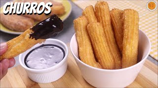 EASY CHURROS RECIPE  How to Make Churros  Mortar and Pastry [upl. by Atirabrab]