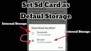 How to set Sd Card as a default storage for Android [upl. by Llegna]