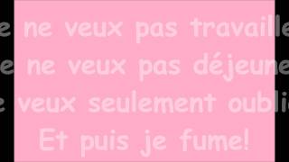 Pink Martini  Je ne veux pas travailler lyrics [upl. by Nauqit]