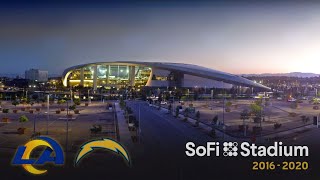 SoFi Stadium Construction Timelapse 20162020 Building The NFL’s Largest Venue  Los Angeles Rams [upl. by Nahtnaoj]