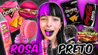 COMIDA PRETA VS COMIDA ROSA  Desafio [upl. by Kristal]