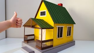 How to Make A House From Cardboard  Kartondan Harika bir Ev Yapımı [upl. by Norah237]