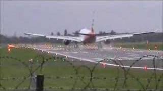 Airbus A330 landing in BerlinTempelhof [upl. by Hayyifas]