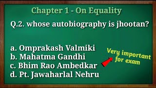 Class 7 Civics Chapter 1 On Equality MCQ with answer  very important for exam  objective questions [upl. by Ellersick609]