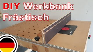 DIY mobile multifunktionale Werkbank  Frästisch selber bauen  Werkstatt aufbau [upl. by Oshinski491]