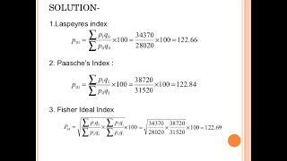 INDEX NUMBER LASPEYRE PAASCHE BY ASHRAF SIR [upl. by Patsis496]