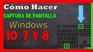 Como Tomar Captura de Pantalla en Computadora ✅ Windows 10 Windows 7 y 8 [upl. by Ketty651]