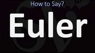 How to Pronounce Euler CORRECTLY [upl. by Gereron]