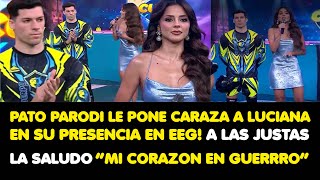 PATO LE PONE CARAZA A LUCIANA EN SU PRESENCIA EN EEG A LAS JUSTAS LA SALUDO“MI CORAZON EN GUERRERO” [upl. by Mason]