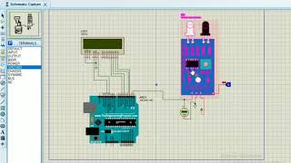 contador infrarrojo con Arduino LCD proteus [upl. by Aivuy]